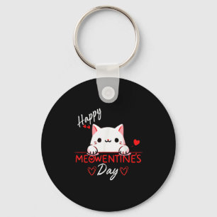Schattige kat Valentijnsdag liefde voor meisjes ka Sleutelhanger