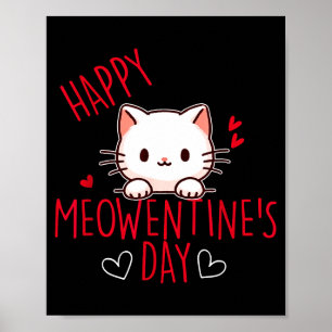Schattige kat valentijnsdag liefde voor meisjes ki poster