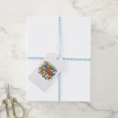 Schattige kat verjaardag cadeaulabel (Met Touw)