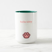 Schattige Kat Vibes Mok – Roze & Sweet Esthetisch (Midden)