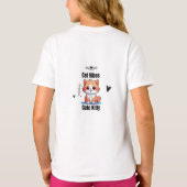 Schattige Kat Vibes t shirt #kidstshirts#hoodies (Achterkant)