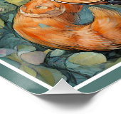 Schattige Kat Viool spelen Perfect Poster (Hoek)