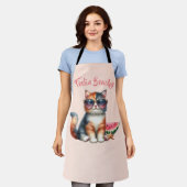 Schattige Kat Voelt Zich Strand Schort (Gedragen)