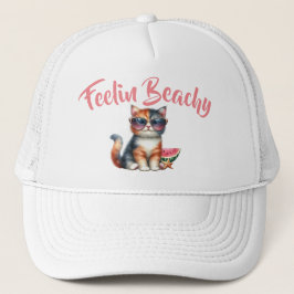Schattige Kat Voelt zich Zomer op het Strand Trucker Pet
