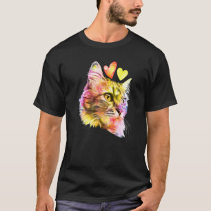 Schattige Kat voor kitten Kleurrijke Kitty Adoptie T-shirt