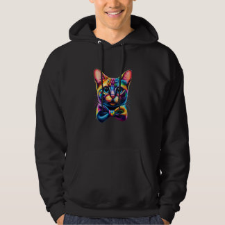 Schattige kat voor kitten Kleurrijke poes adoptie Hoodie