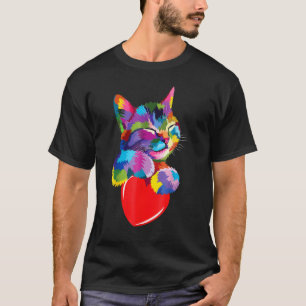 Schattige Kat voor Kleurrijke Kitten Adoptie T-shirt