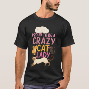 Schattige Kat voor Meisje Verslaafd aan Katachtige T-shirt