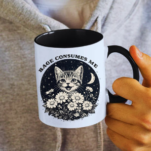 Schattige Kat Waaiert Van Woede Mij Grappig Sarcas Koffiemok