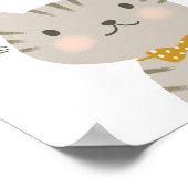 Schattige Kat Wees nieuwsgierig Kinder Poster (Hoek)