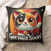 Schattige kat wenst beterschap kussen (Deken)