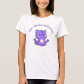 schattige kat, zen mode, zen cat t-shirt (Voorkant)
