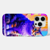 Schattige kat zit in raam Ai-kunst Case-Mate iPhone Case (Achterkant (horizontaal))