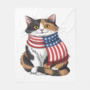 schattige kat zomer Vlag NL Herdenkingsdag Fleece Deken