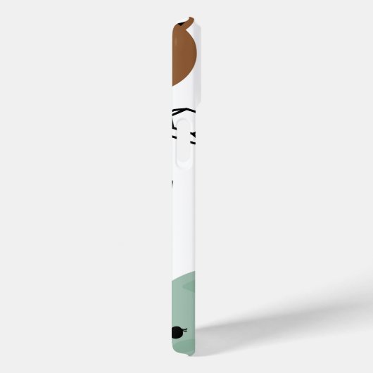 Schattige Kat zwart-wit monogram Case-Mate iPhone Case (Achterkant / Rechts)