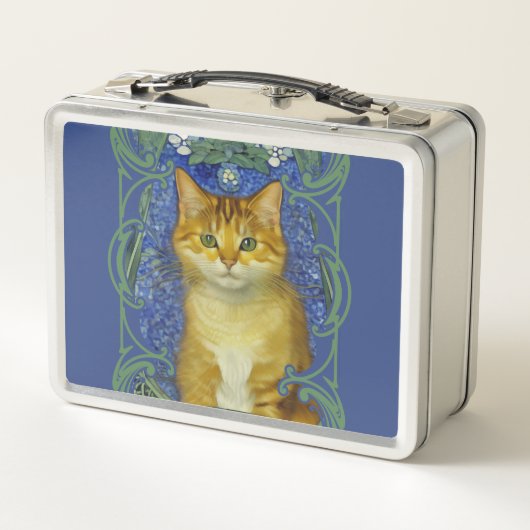 Schattige katje in Art Nouveau stijl (Achterkant)