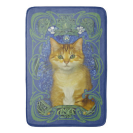 Schattige katje in  Art Nouveau stijl Badmat