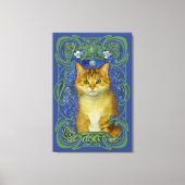 Schattige katje in Art Nouveau stijl Canvas Afdruk (Voorkant)