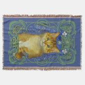 Schattige katje in  Art Nouveau stijl Deken (Voorkant)