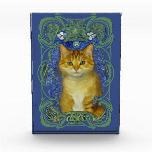 Schattige katje in  Art Nouveau stijl Fotoblokken