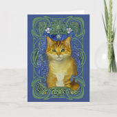Schattige katje in Art Nouveau stijl Kaart (Voorkant)
