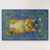 Schattige katje in Art Nouveau stijl Legpuzzel (Horizontaal)