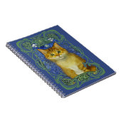 Schattige katje in  Art Nouveau stijl Notitieboek (Rechterzijde)