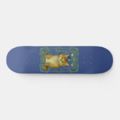 Schattige katje in Art Nouveau stijl Persoonlijk Skateboard (Horizontaal)