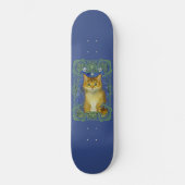 Schattige katje in Art Nouveau stijl Persoonlijk Skateboard (Voorkant)