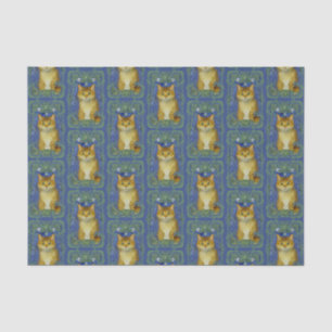 Schattige katje in Art Nouveau stijl Tissuepapier
