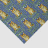 Schattige katje in  Art Nouveau stijl Tissuepapier (Detail)