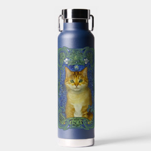 Schattige katje in  Art Nouveau stijl Waterfles