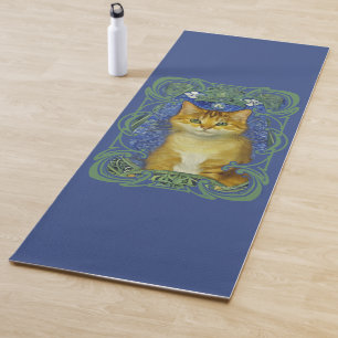 Schattige katje in  Art Nouveau stijl Yogamat