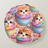 Schattige katjes en cupcake cupcakes, kussen regen (Achterkant)