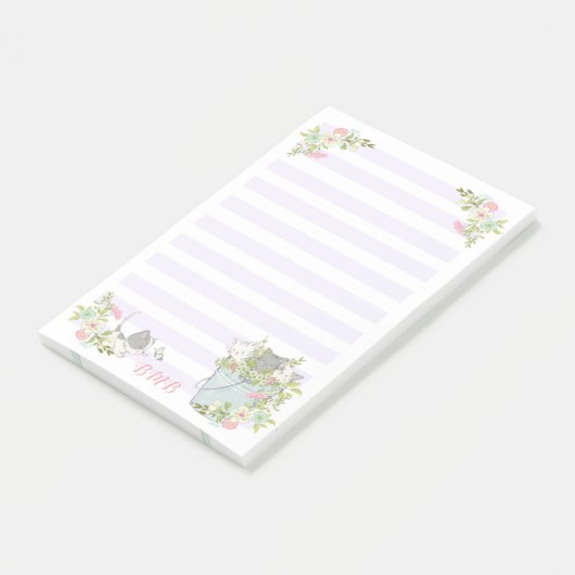 Schattige katjes in een emmer post-it® notes (Schuin)