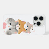 schattige katjes iPhone hoesje (Achterkant horizontaal)