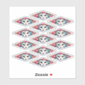 Schattige katjes met bloemen sticker (Vel)