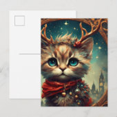 Schattige katrendier briefkaart (Voorkant / Achterkant)