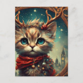 Schattige katrendier briefkaart (Voorkant)