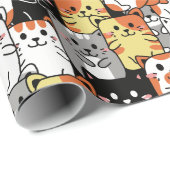Schattige katten cadeaupapier (Rol Hoek)