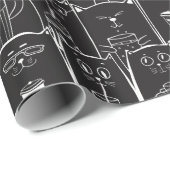 Schattige katten cadeaupapier (Rol Hoek)