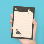 Schattige katten donkergrijs gelinieerd post-it® notes