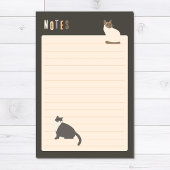 Schattige katten donkergrijs gelinieerd post-it® notes