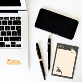 Schattige katten donkergrijs gelinieerd post-it® notes