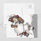 Schattige katten Een Snowman bouwen Briefkaart (Voorkant / Achterkant)