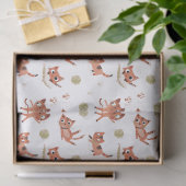 Schattige katten en garenbollen tissuepapier (Geschenk)