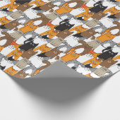 Schattige katten en kattendeksel cadeaupapier (Hoek)
