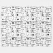 Schattige katten fleece deken (Voorkant (Horizontaal))