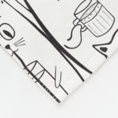 Schattige katten fleece deken (Hoek)