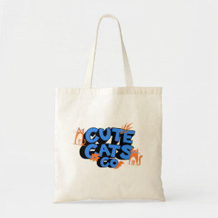 Schattige Katten Gelukkig Plezierige Kunst Tote Bag